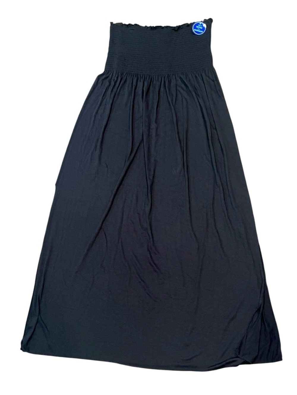 Swimsuits For All Black Strapless Smocked Coverup Dress/Skirt Size 14/16